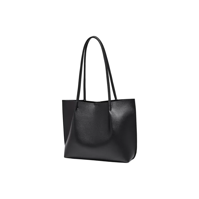 Marino Orlandi Synthetic Leather Totes Handbag Shoulder Bag Large Size Women's Black/Khaki-2