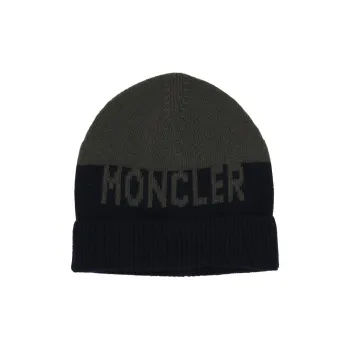 Moncler Logo-Intarsia Knitted Beanie