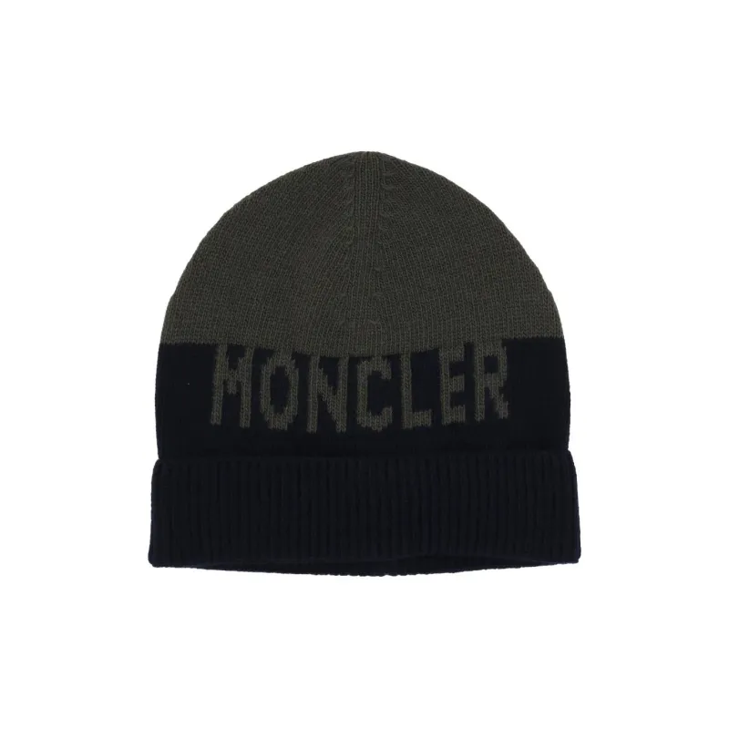 Moncler Logo-Intarsia Knitted Beanie-0