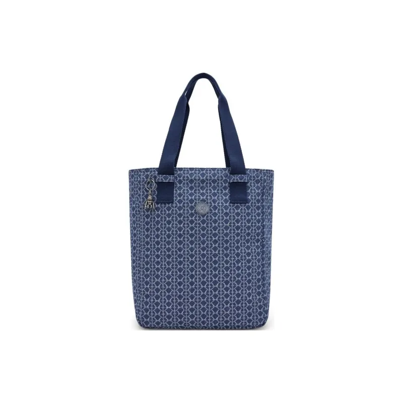 Kipling Cotton One Shoulder Handbag Unisex Denim Blue-0