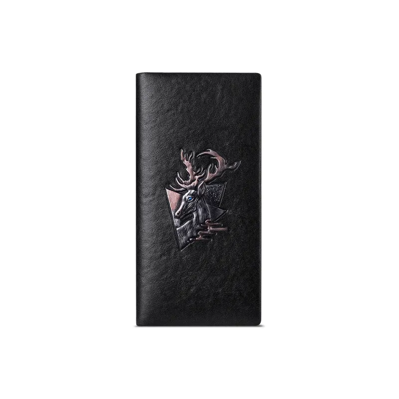 WilliamPOLO Cow Leather Wallet Men's Black-0