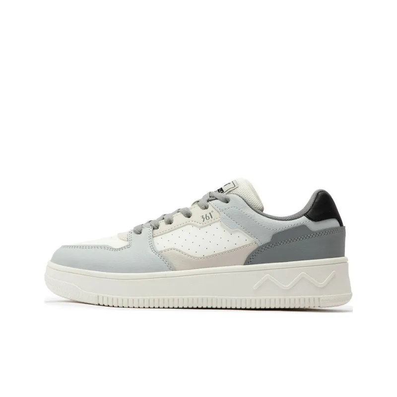 361° Non slip Lightweight Low Top Skateboard Shoes Men's White Gray Blue-0