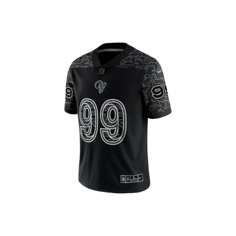 Nike NFL Los Angeles Rams RFLCTV Soccer Jerseys Men's Black-2