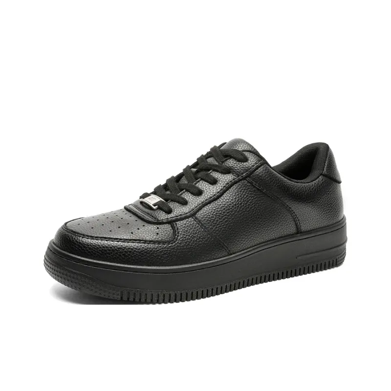 Year By Year Slip Resistant Low Top Skateboard Shoes Men's Black-1