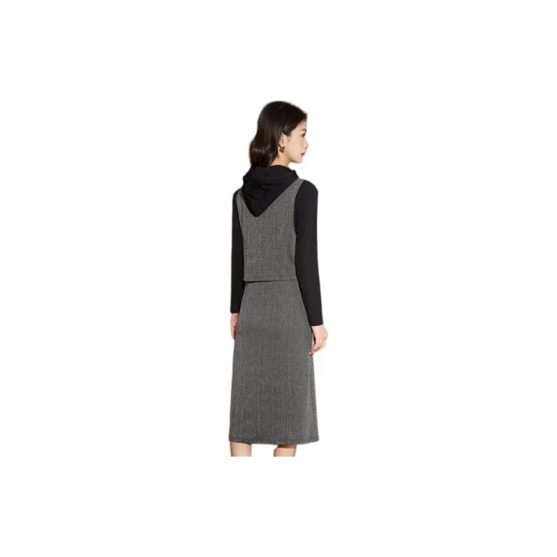 Mylan Two Piece Skirt Sets Women's Black-1