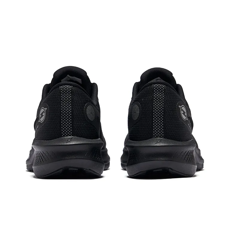 Erke Lightning 3.0 Cushioning Rebound Low Top Running Shoes Men's Jet Black-4