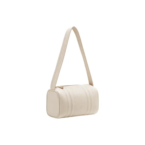 UNIFINE Togo Calfskin Pillow Bag Shoulder Bag Medium Size Women's Milkshake White/Blush Pink