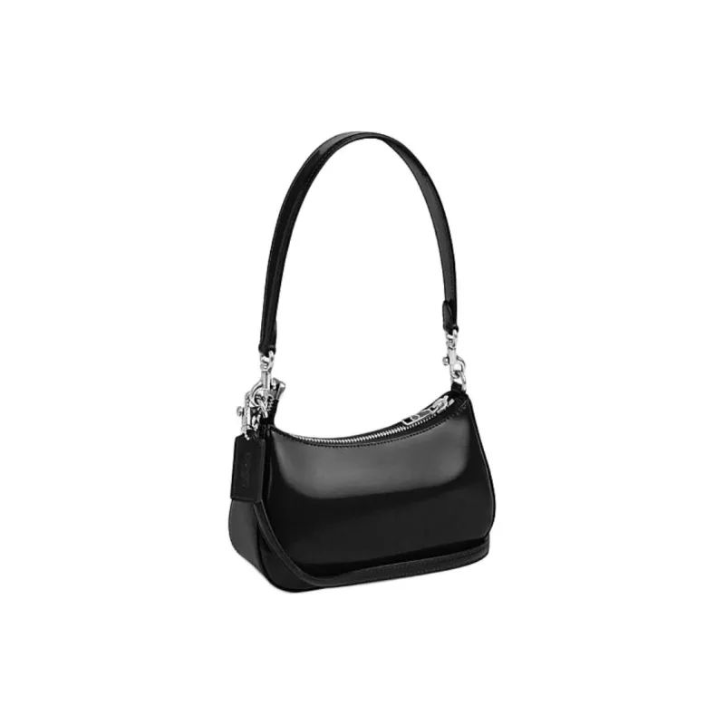 COACH Teri Cow Leather Crossbody Bag Shoulder Bag Small Size Women's Black-1