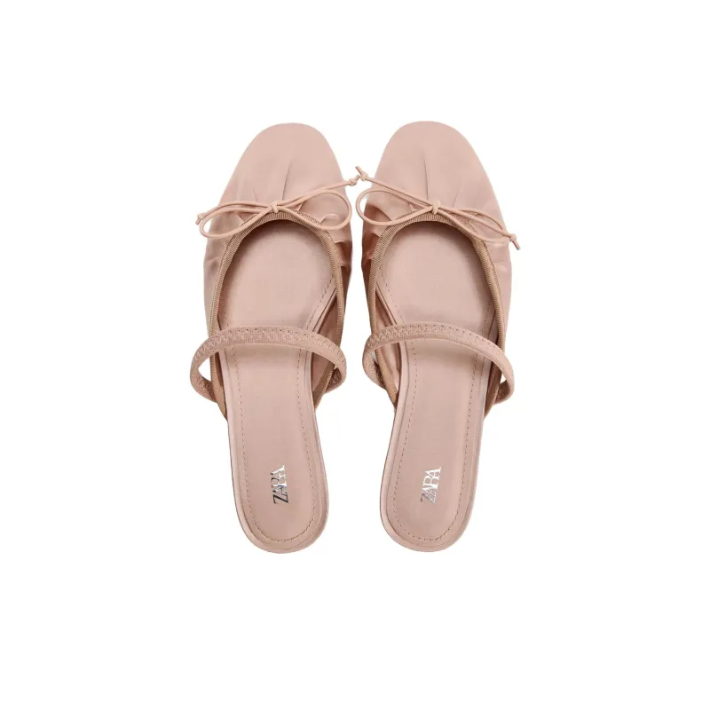 ZARA Abrasion-Resistant Wrap-toe Slippers Women's Rose Red-3