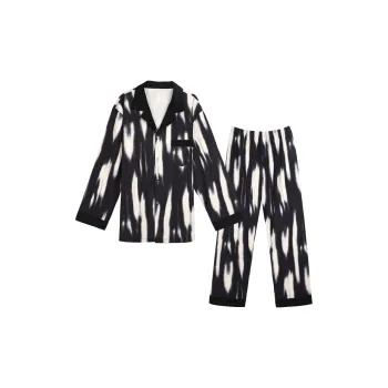 IIZZINI Pajama Set Men's Black White