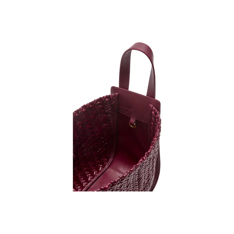 LOEWE Calfskin Shoulder Bag Crossbody Bag Handbag Women's Dark Burgundy-5