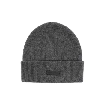 Fear Of God Logo Patch Ribbed Knit Beanie