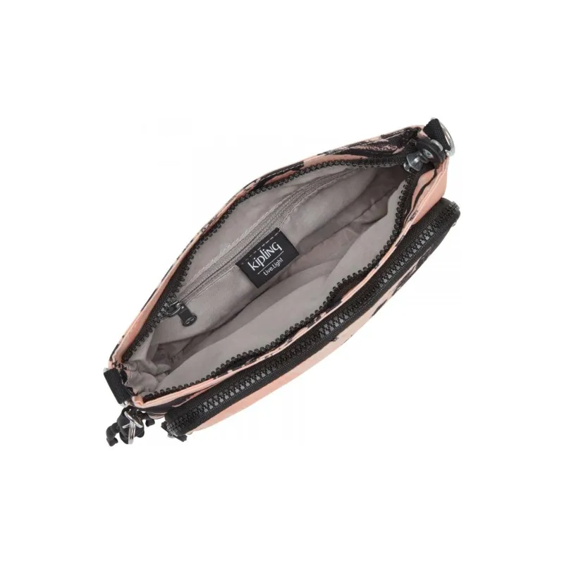 Kipling Polyester Handheld Shoulder Bag, Crossbody Bag Small Size Women's Coral Flower-3