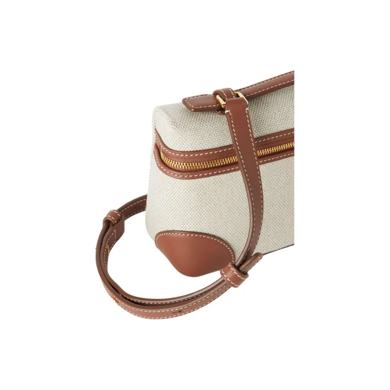 Loro Piana ExtraPocket Cotton Shoulder Bag, Crossbody Bag, Handbag Regular Women's Natural & Caramel & Sun Gold-4