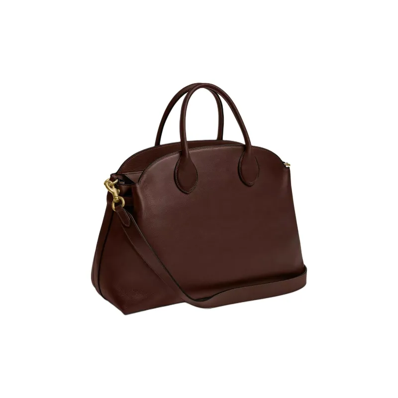 COACH Empire Carryall Grain Leather Shoulder Bag, Crossbody Bag, Handbag Tubas Women's Maple-1