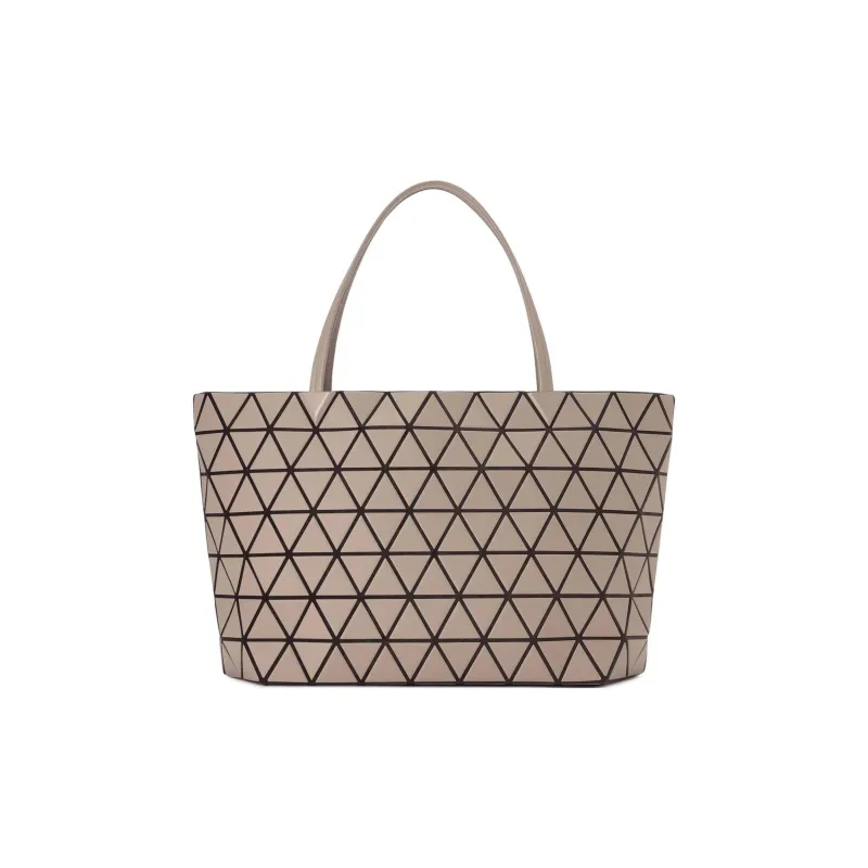 ISSEY MIYAKE Bateau Matte Artificial Leather Tote Bag, Shopping Bag, Shoulder Bag, Handbag Regular Women's Gray Beige-0