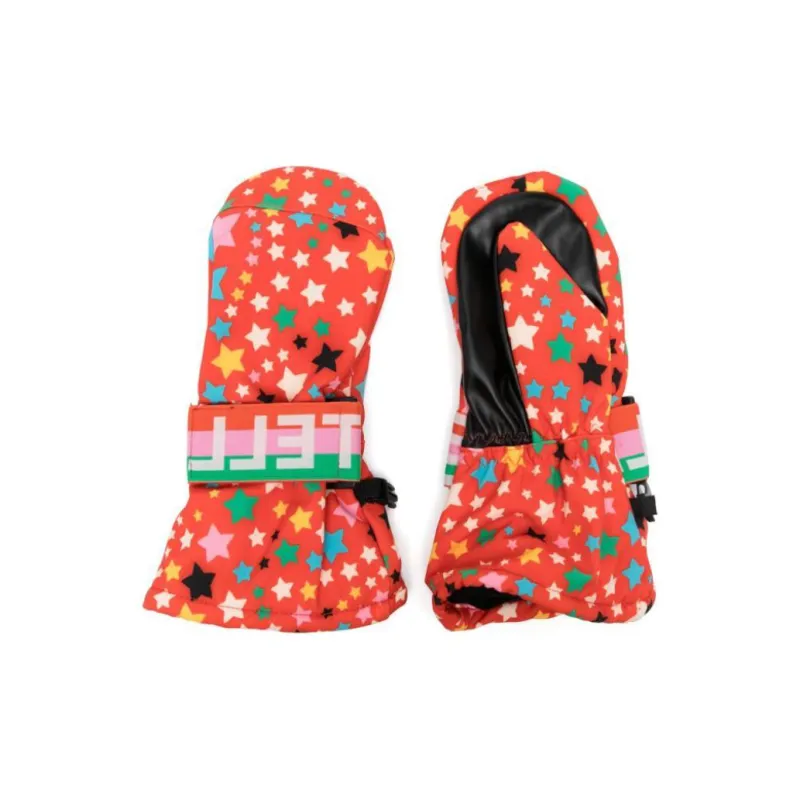 Stella McCartney Polyurethane Recycled Polyester Gloves Kids' Red-1