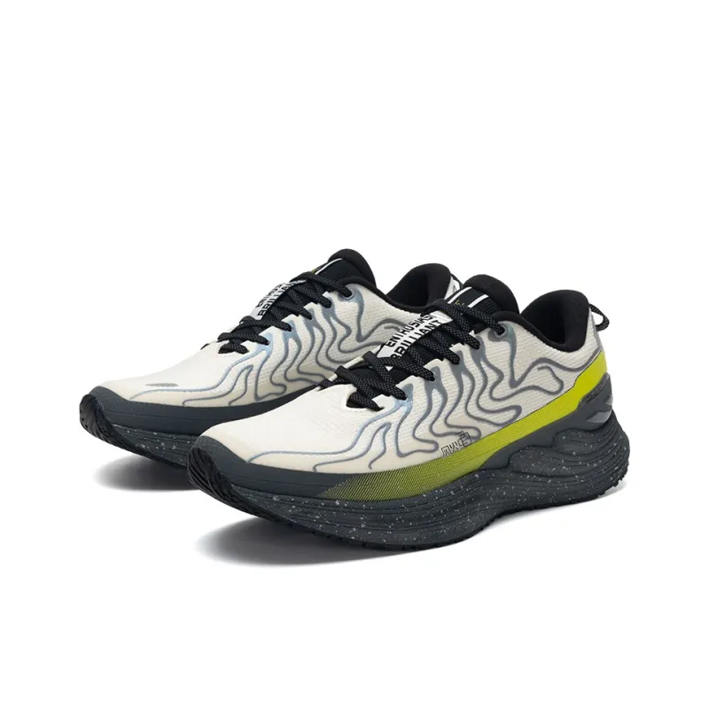 XTEP Anti-Slip Wear-Resistant Low-Top Casual Running Shoes Men's Beige Green-1