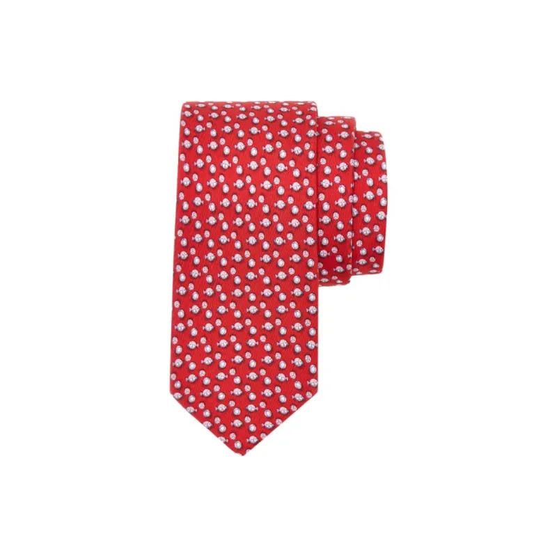 Ferragamo Turtle print Silk Tie-0