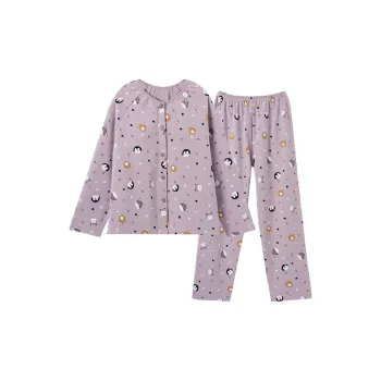 OUSHIBO Pajama Set Women's Purple