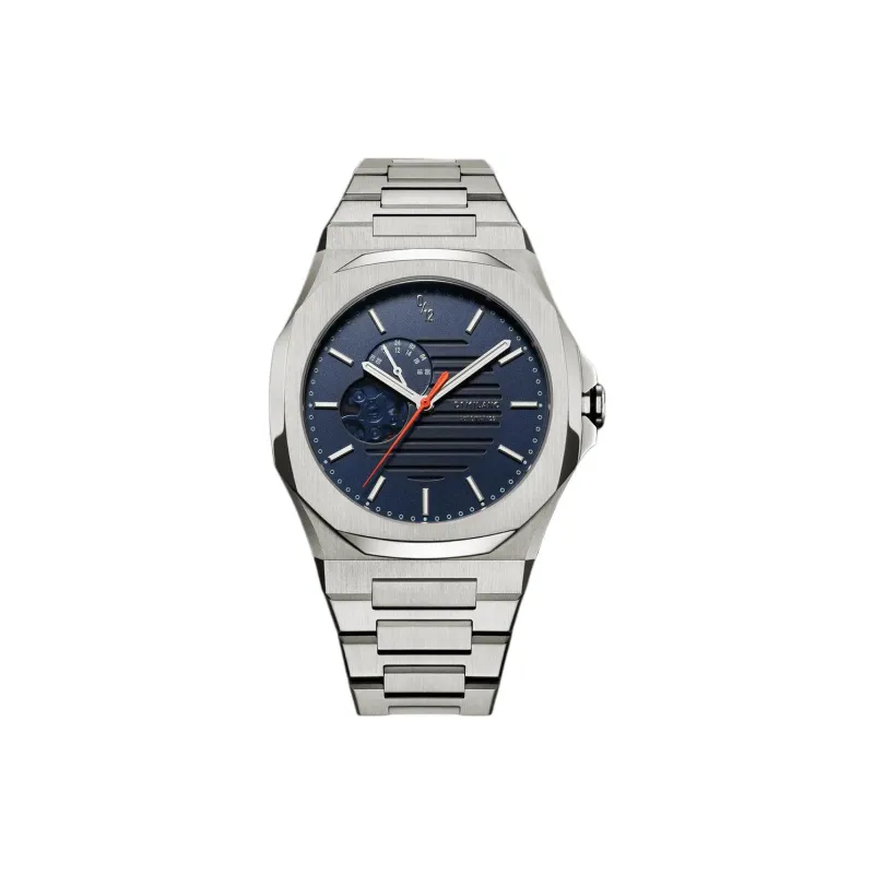 D1 MILANO Wrist Watch Mechanical Movement Titanium Strap 41.5mm Blue Dial Men's Watches-0