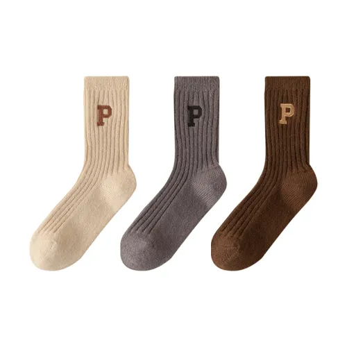 PLANDOO Mid Calf Socks Unisex 3 Pack
