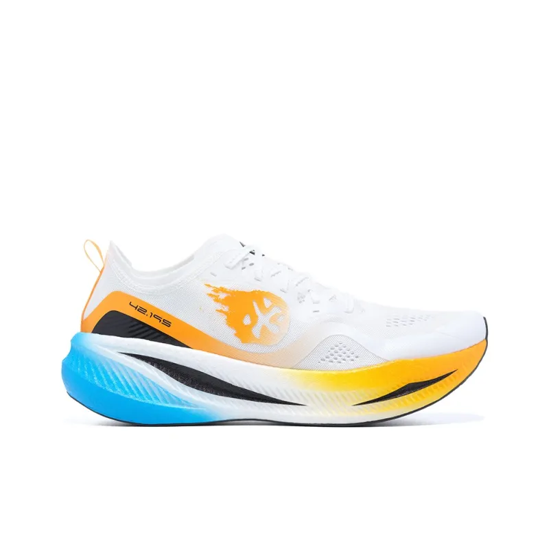 BMAI Carbon FLY Running Shoes Unisex Low Top Storm White/Apricot Yellow/Cerulean-1