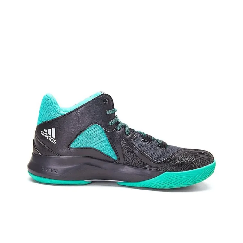 Adidas D Rose 773 Anti-Slip Wear-Resistant Mid-Top Basketball Shoes Men's Black Green-1