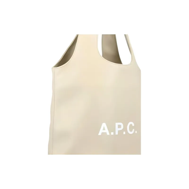 A.P.C Cotton One Shoulder Handbag Medium Size Women's Natural-4