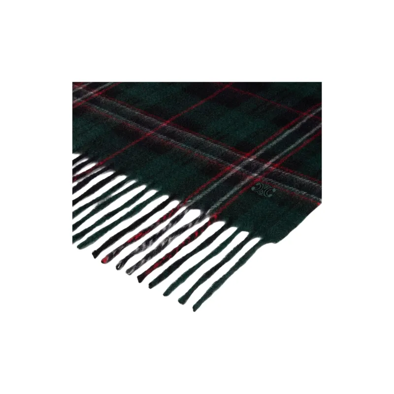 CELINE Triomphe Scarf In Check Cashmere-2