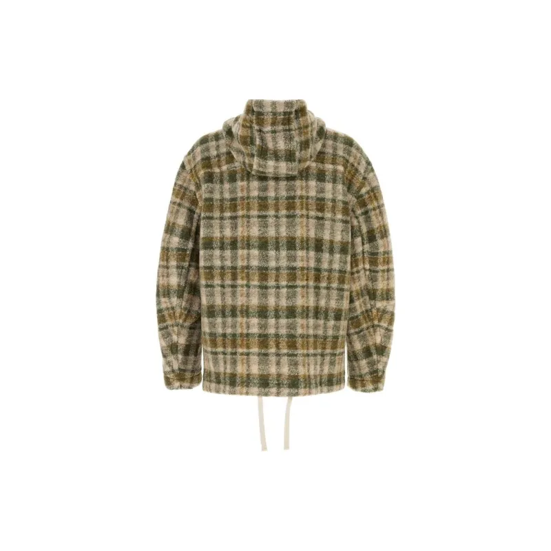 ISABEL MARANT Checked Zipped Hooded Jacket-1