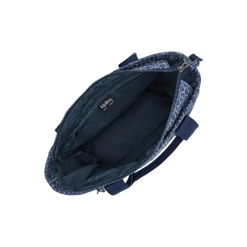 Kipling Cotton One Shoulder Handbag Unisex Denim Blue-3