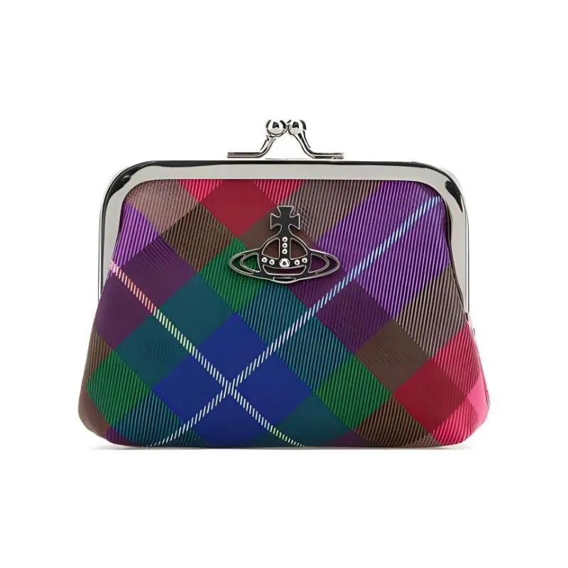 Vivienne Westwood Leather Coin Purse Women's Candy Plaid-0