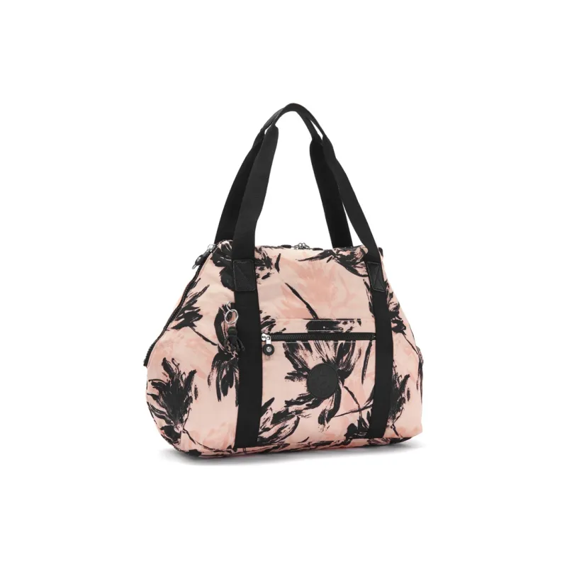 Kipling Polyester Tote Bag, Shopping Bag, Handbag Medium Size Unisex Coral Flower-2