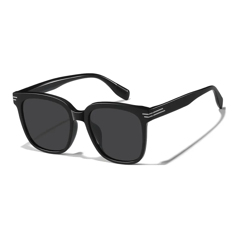 HELMER Square Sunglasses Unisex Black-0