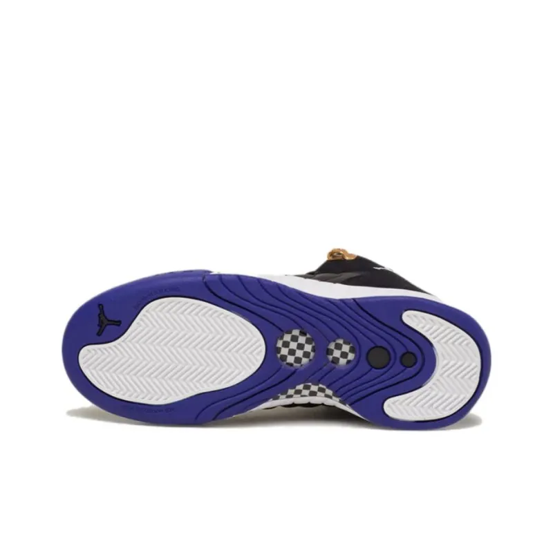 Jordan Jumpman Pro Anti-Slip Wear-Resistant Mid-Top Vintage Basketball Shoes Women's Black Blue-5