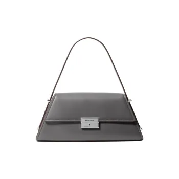 MICHAEL KORS Cow Leather Handbag, Shoulder Bag Medium Size Women's Dark Gray