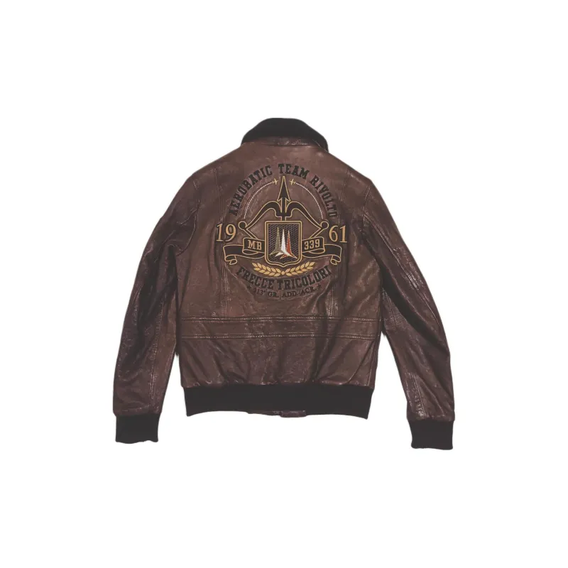 AERONAUTICA MILITARE Leather Jacket Men's Dark Brown-1