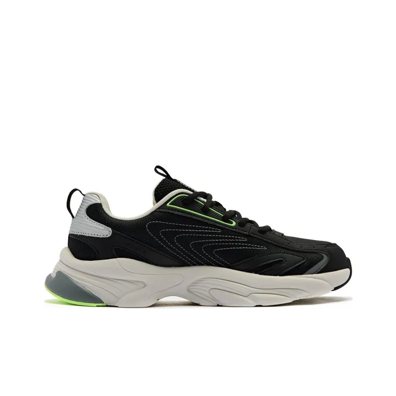 QIAODAN Anti Slip Wear Resistant Low Top Casual Running Shoes Women's Black Gray-1