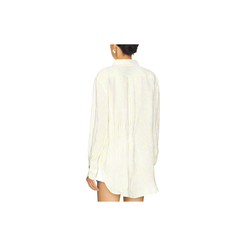 Polo Ralph Lauren Shirt Women's Yellow White Stripes-0