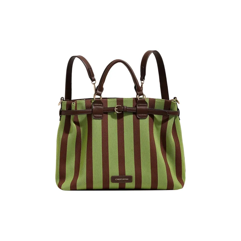 H-YXIANG Canvas Canvas Bag One Shoulder Double Shoulder Crossbody Handbag Regular Women's Green-0
