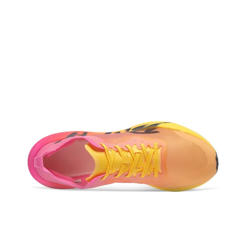 BMAI Cushioning Coverage Support Wear-Resistant Mid-Top Running Shoes Unisex Gold Dawn Red-3
