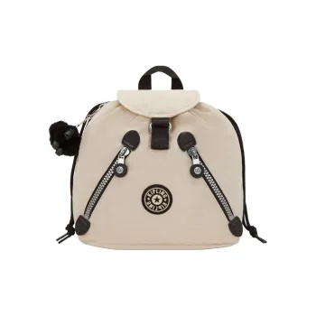 Kipling Recycled Nylon Backpack Small Size Unisex Beige
