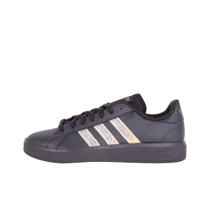 Adidas Grand Court Base 2.0 Anti-Slip Wear-Resistant Low-Top Skateboard Shoes Women's Black-0