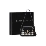 Carit&Koty Polyurethane Synthetic Leather Shoulder Bag Women's Black