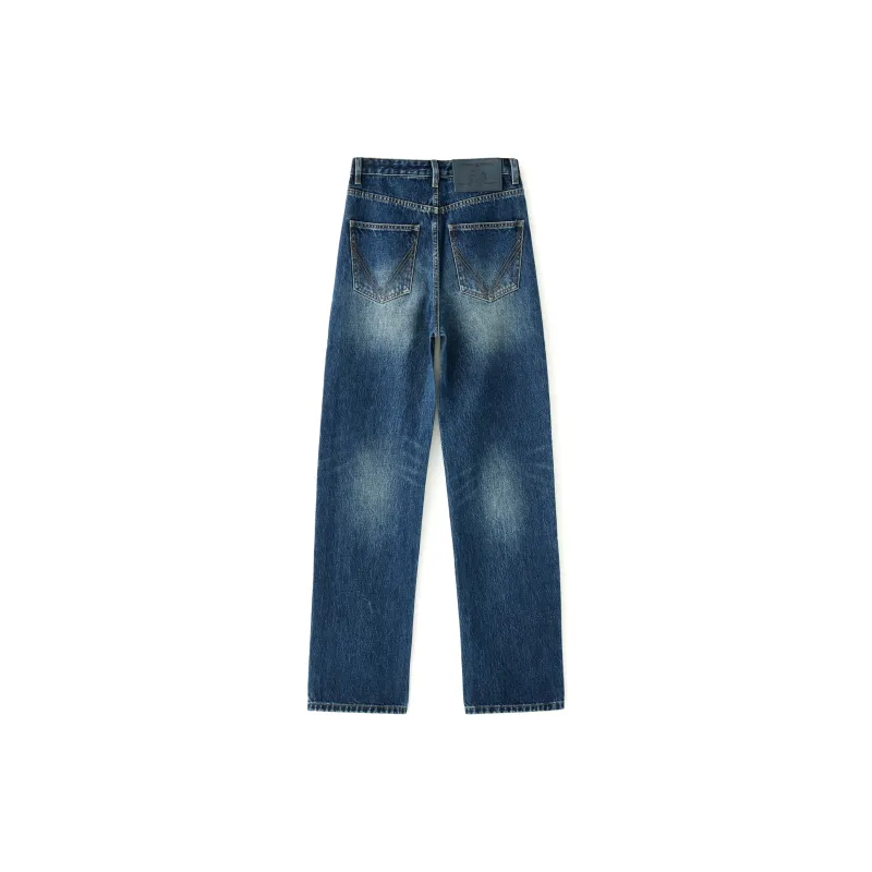 Wen Shan Jeans Women's Dark Blue-1
