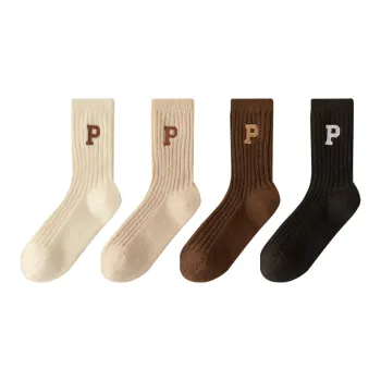 PLANDOO Mid-Calf Socks Unisex 4 Pack