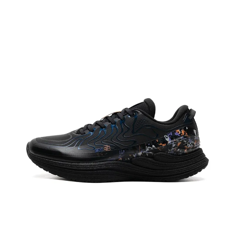 XTEP Anti Slip And Wear Resistant Breathable Low Top Running Shoes Men's Black Purple-0