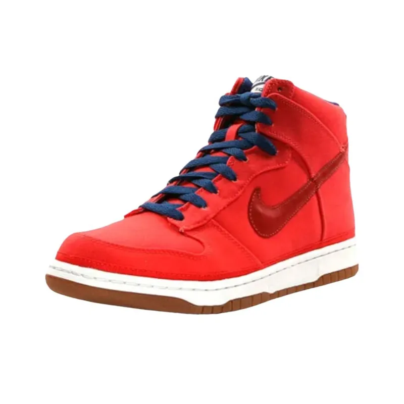 Nike Dunk High Anti Slip Wear Resistant High Top Basketball Shoes Unisex Red Blue-1