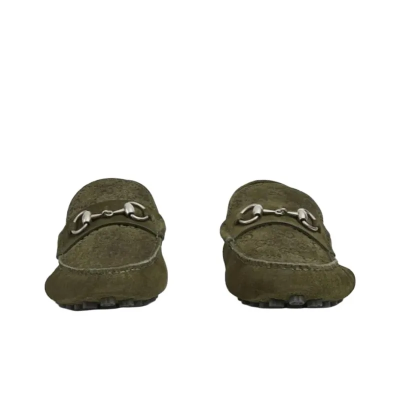 GUCCI Horsebit Loafers Men's Green-4